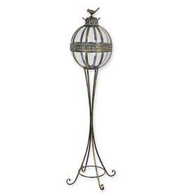 JB Tall Lantern Glass Globe with Bird 127.5cm