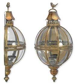 JB Half-Sphere Wall Lantern with Mirror