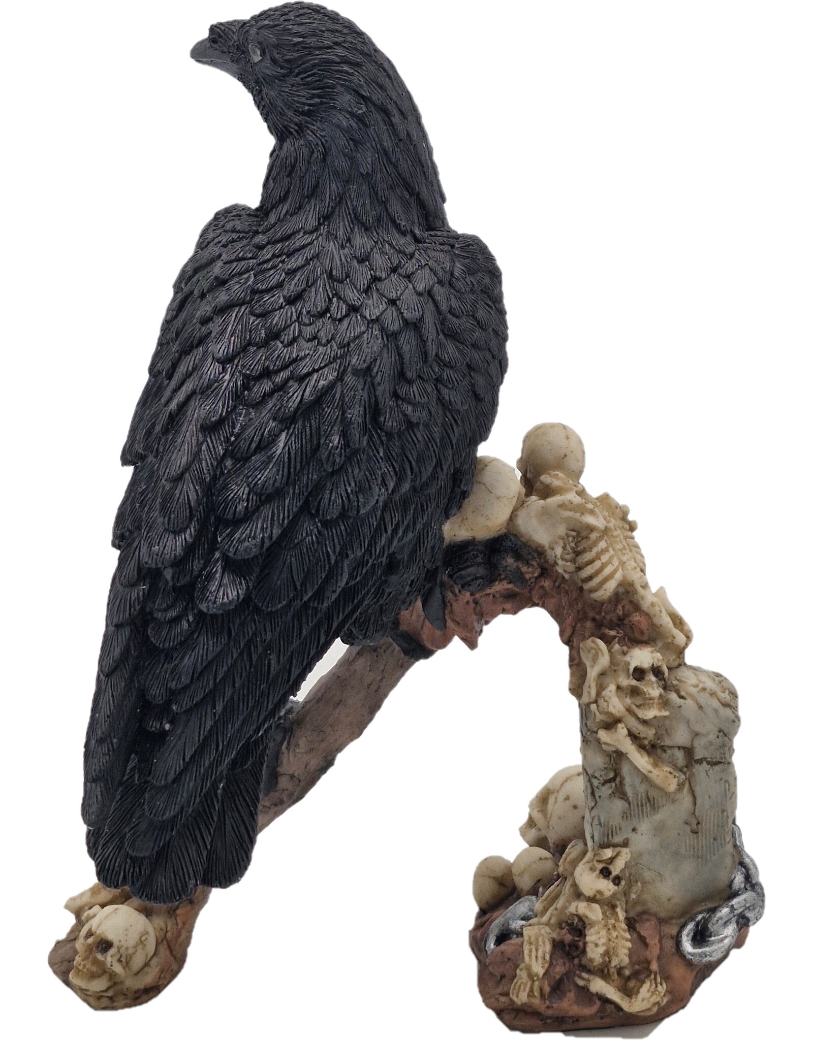 JB Giftware Figurines Collectables - Gothic figurine Crow with Skulls on a Scythe