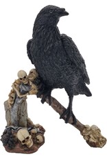 JB Giftware Figurines Collectables - Gothic figurine Crow with Skulls on a Scythe