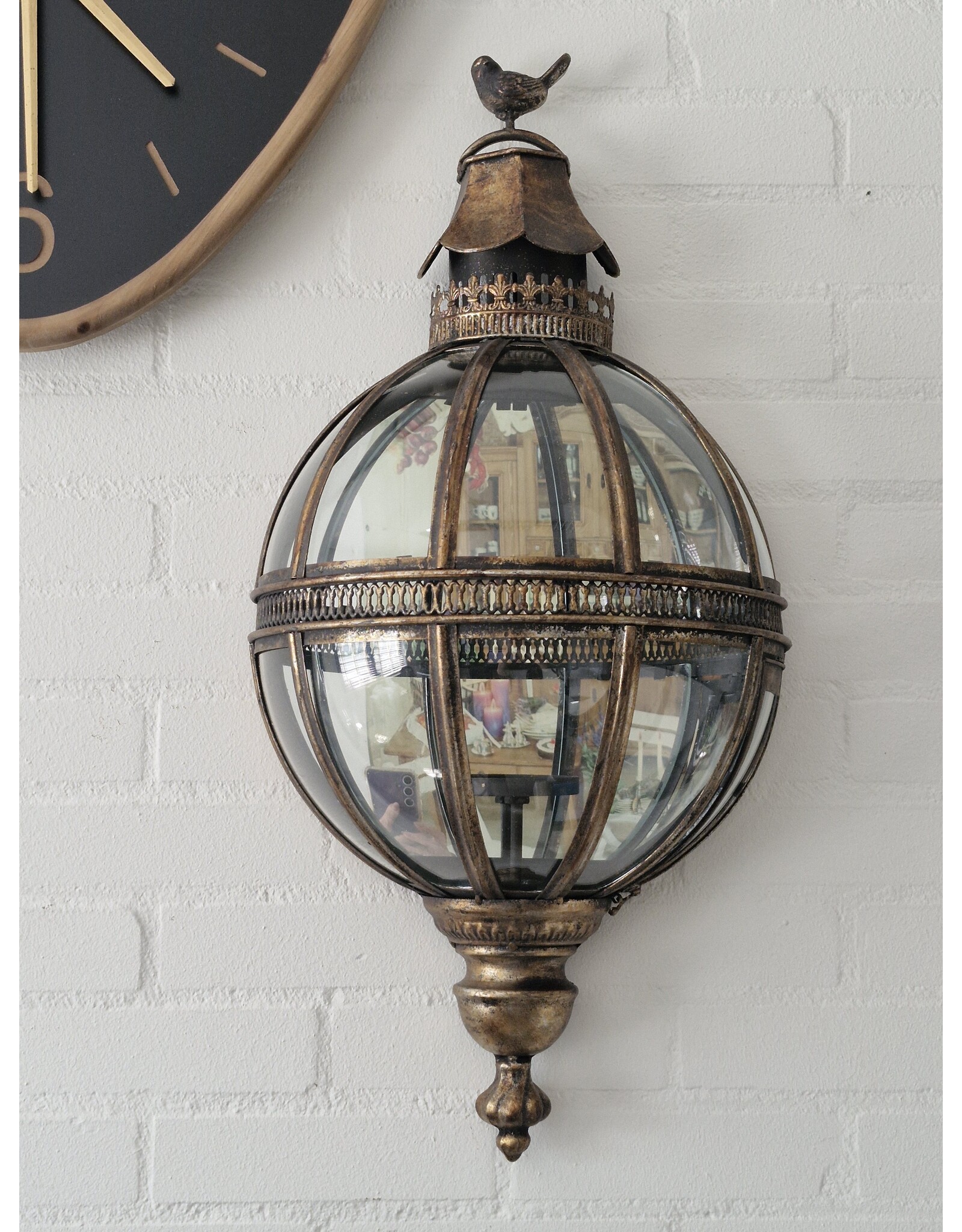 JB Miscellaneous - Half-Sphere Wall Lantern with Mirror