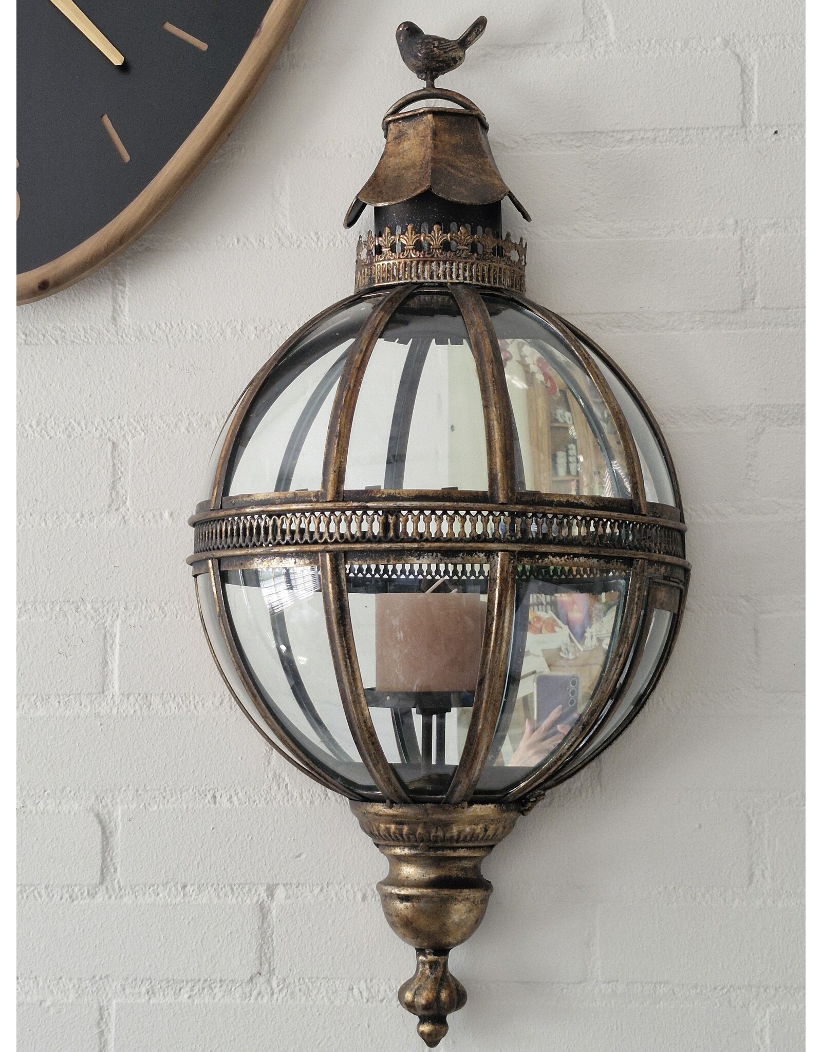 JB Miscellaneous - Half-Sphere Wall Lantern with Mirror