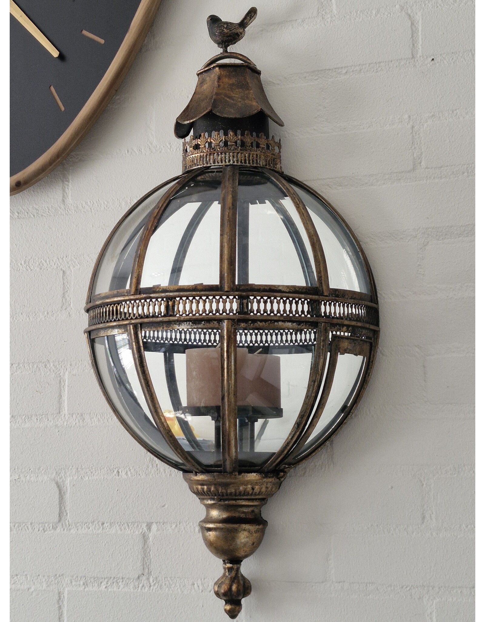 JB Miscellaneous - Half-Sphere Wall Lantern with Mirror