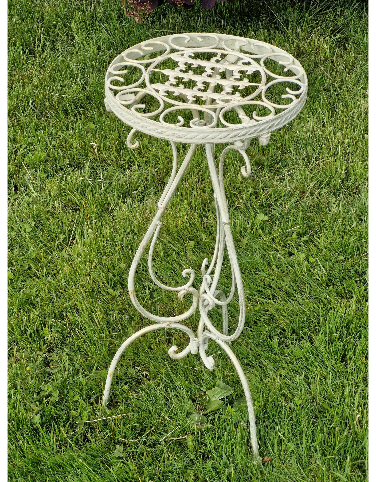 Trukado Miscellaneous - IJzeren Vintage Plantentafeltje vintage wit-goud