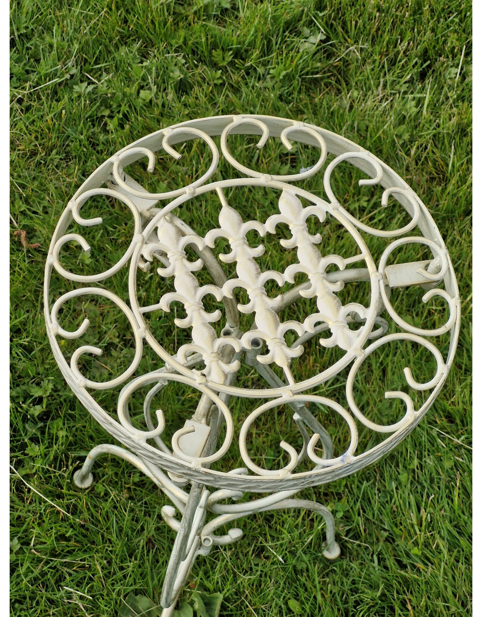 Trukado Miscellaneous - IJzeren Vintage Plantentafeltje vintage wit-goud