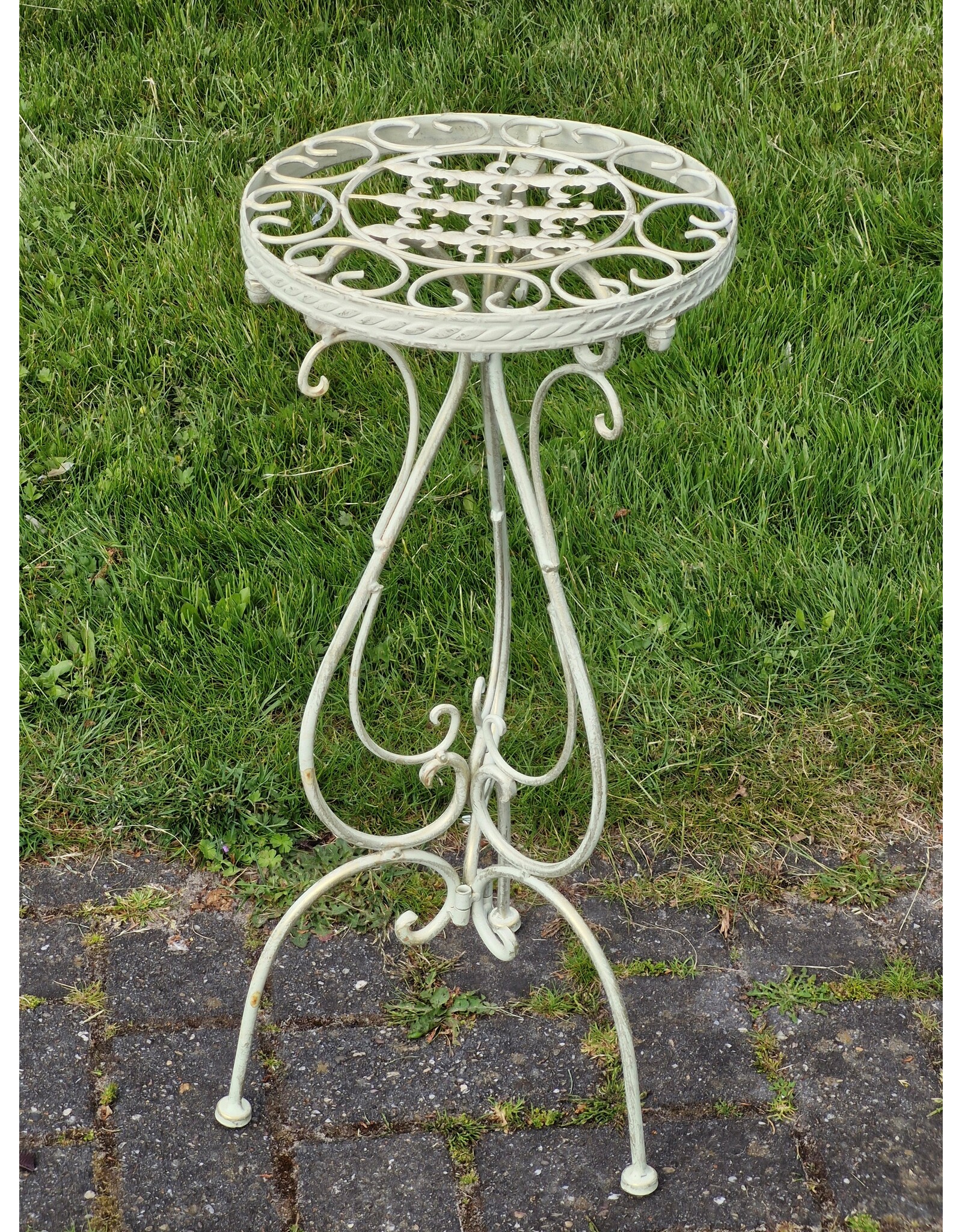 Trukado Miscellaneous - IJzeren Vintage Plantentafeltje vintage wit-goud