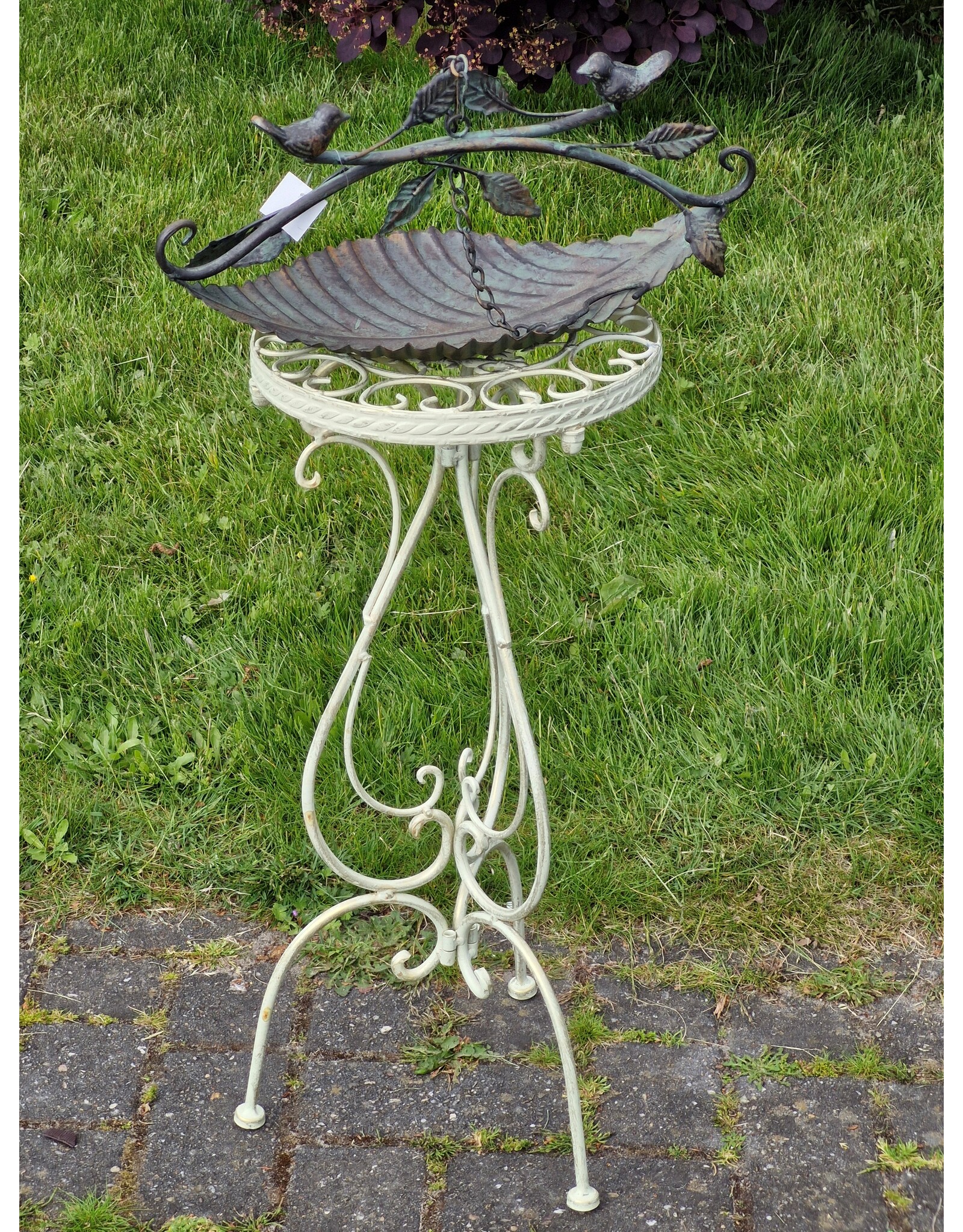 Trukado Miscellaneous - IJzeren Vintage Plantentafeltje vintage wit-goud