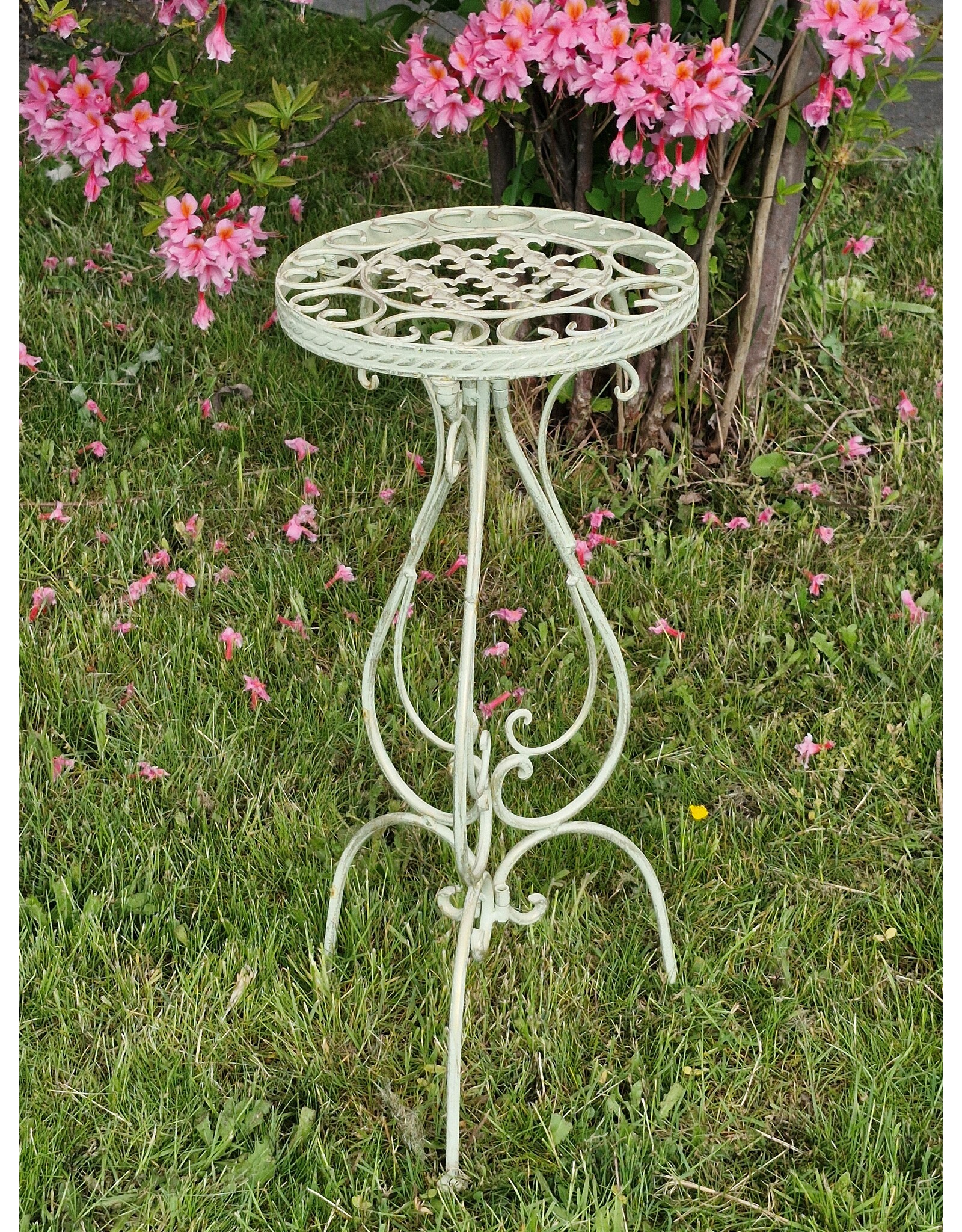 Trukado Miscellaneous - IJzeren Vintage Plantentafeltje vintage wit-goud