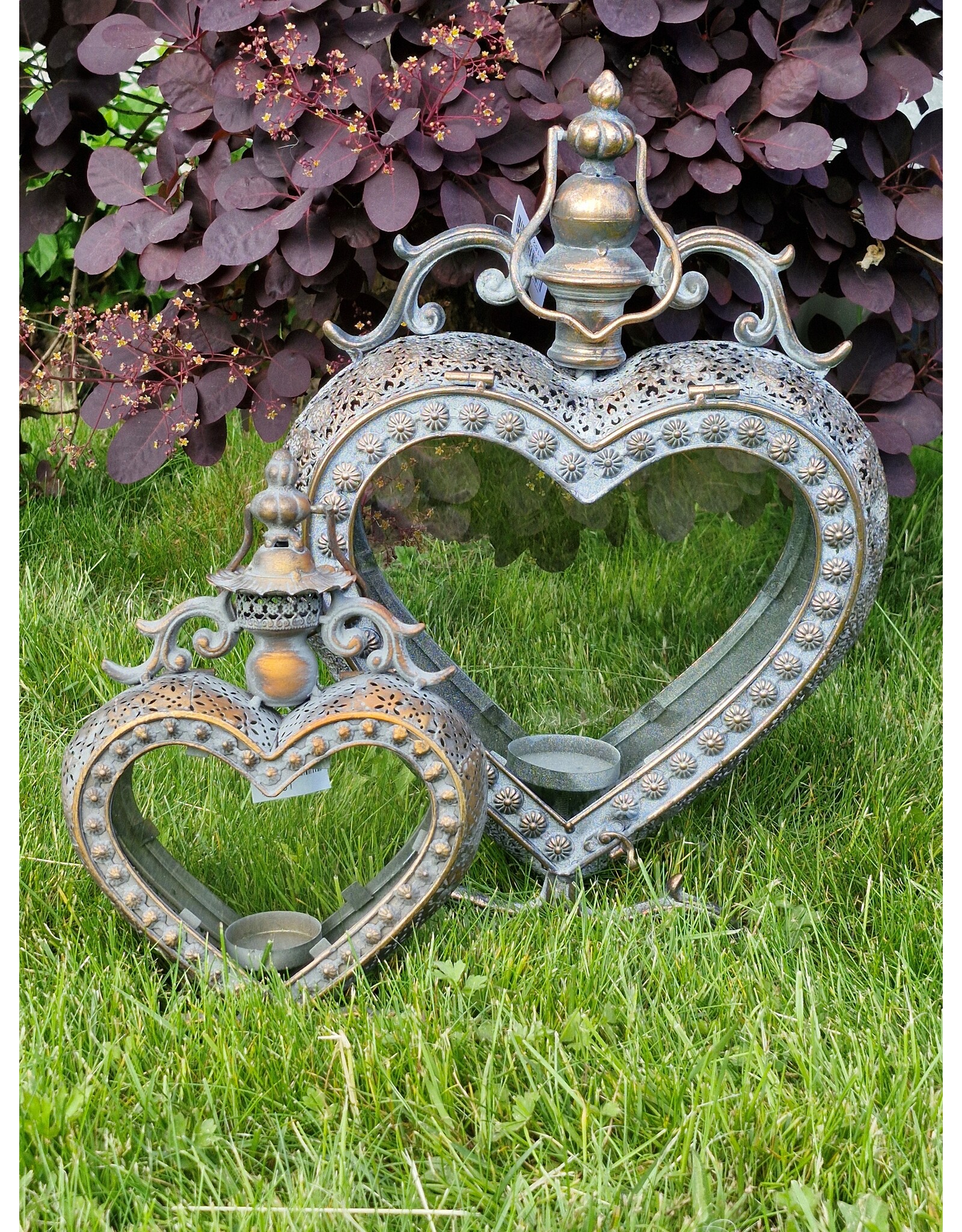 JB Miscellaneous - Heart-shaped lantern – standing and hanging46.3cm