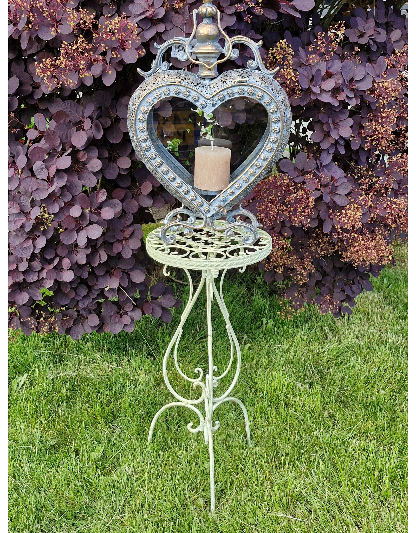 JB Miscellaneous - Heart-shaped lantern – standing and hanging46.3cm