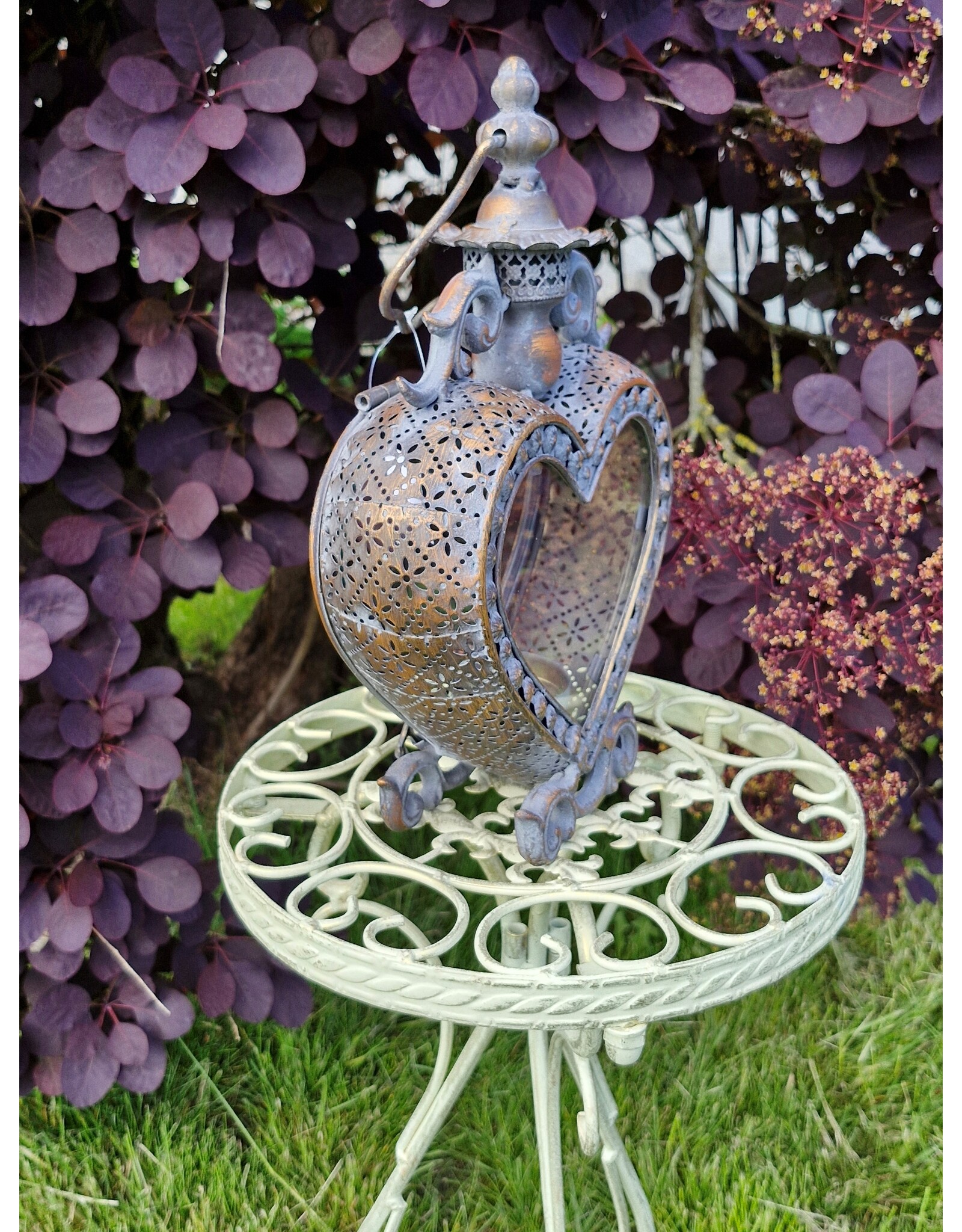 JB Miscellaneous - Heart-shaped lantern – standing and hanging, 27.8cm