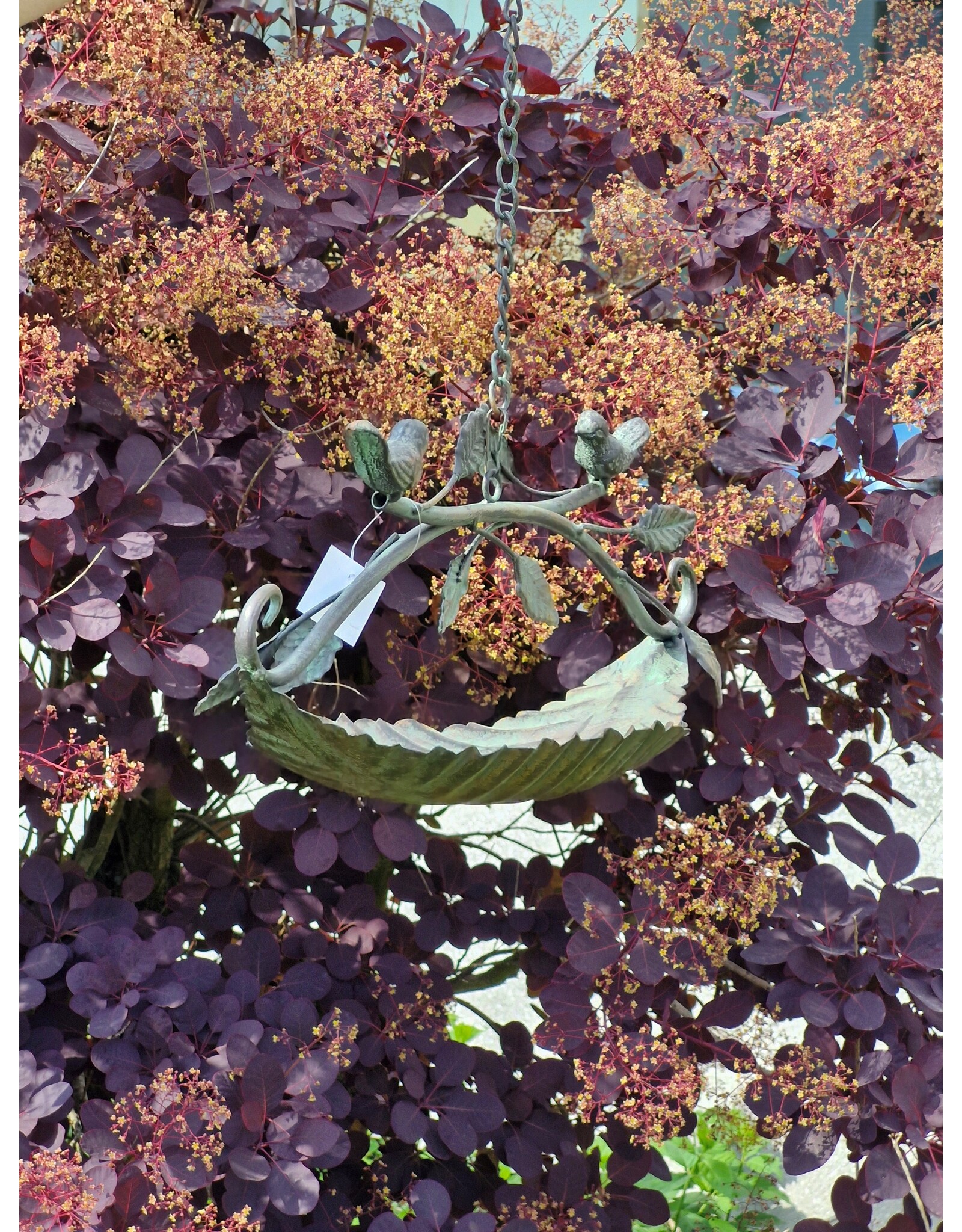 SH Miscellaneous - Bird Bath / Feeding Bowl - Leaf with Birds