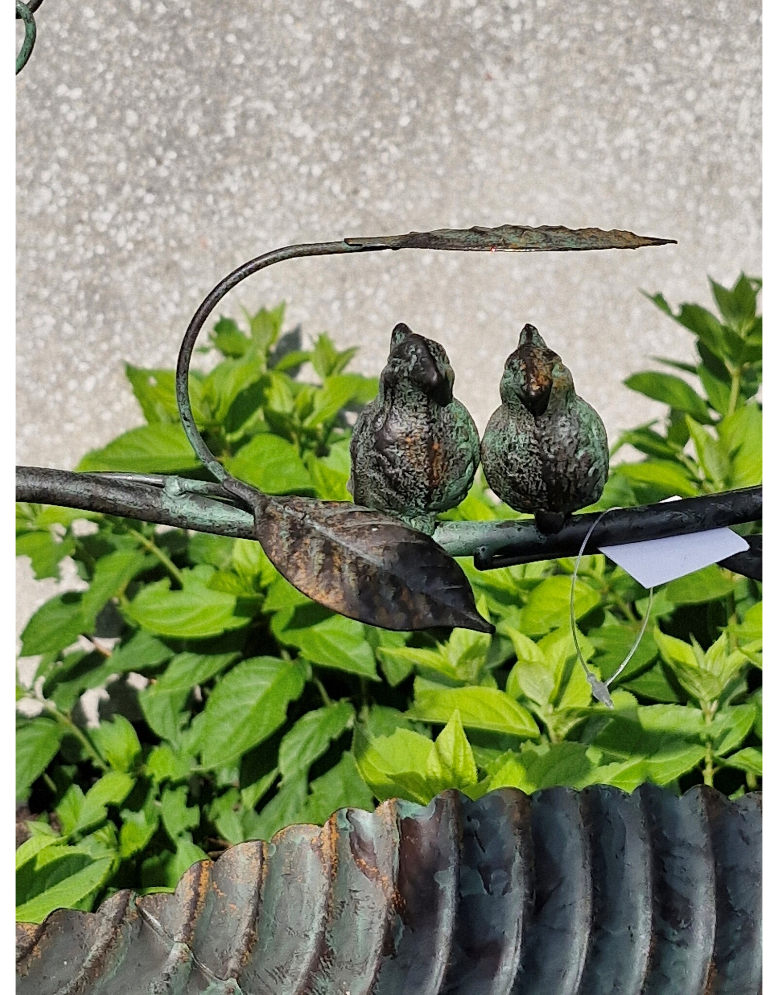SH Miscellaneous - Bird Bath / Feeding Bowl - Leaf with Birds