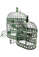 Trukado Miscellaneous - Brocante Metal Birdcage green - Set of 2