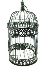 Trukado Miscellaneous - Brocante Metalen Vogelkooi groen - Set van 2