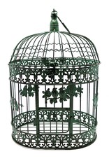 Trukado Miscellaneous - Brocante Metalen Vogelkooi groen - Set van 2