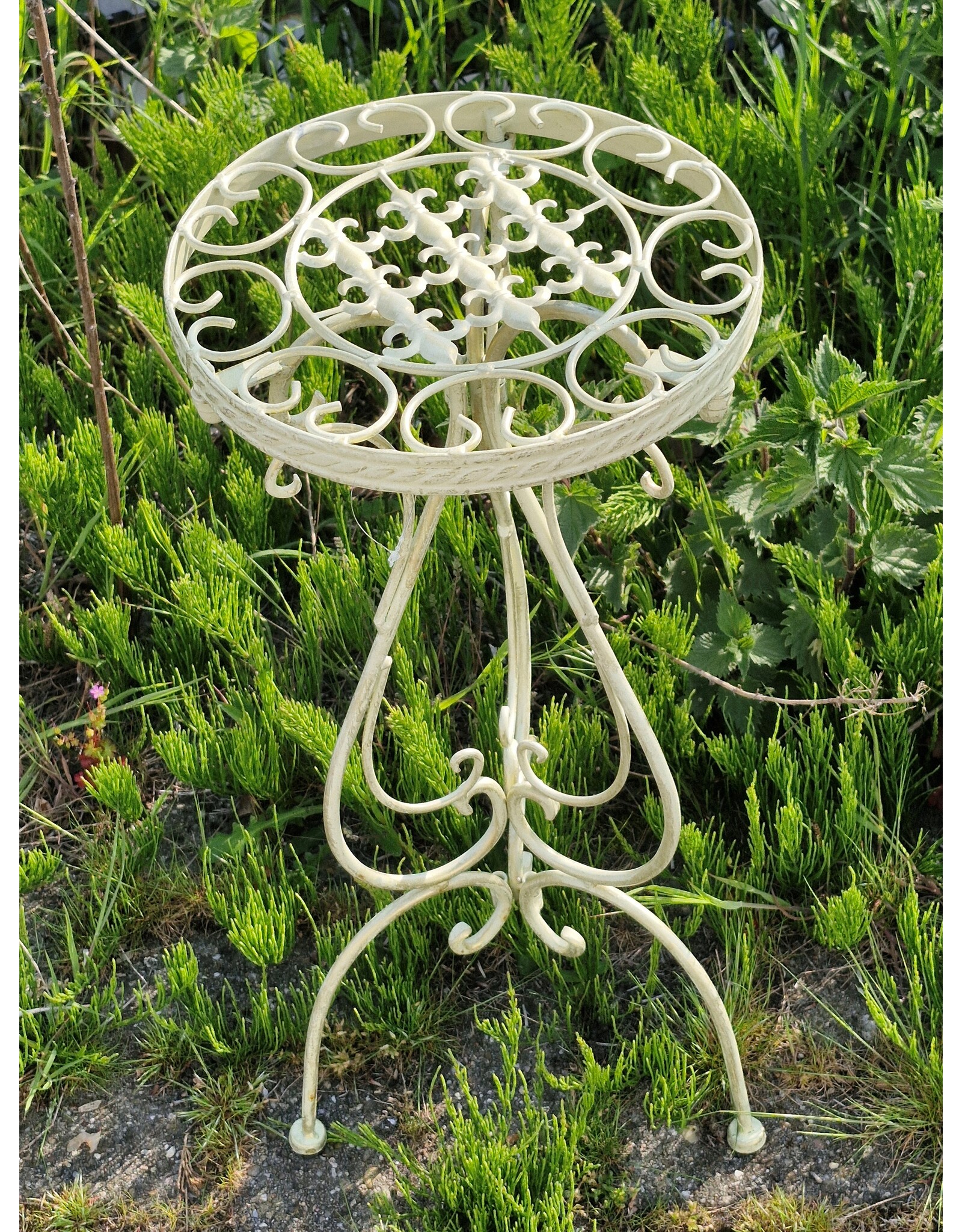 Trukado Miscellaneous - IJzeren Vintage Plantentafeltje vintage wit-goud