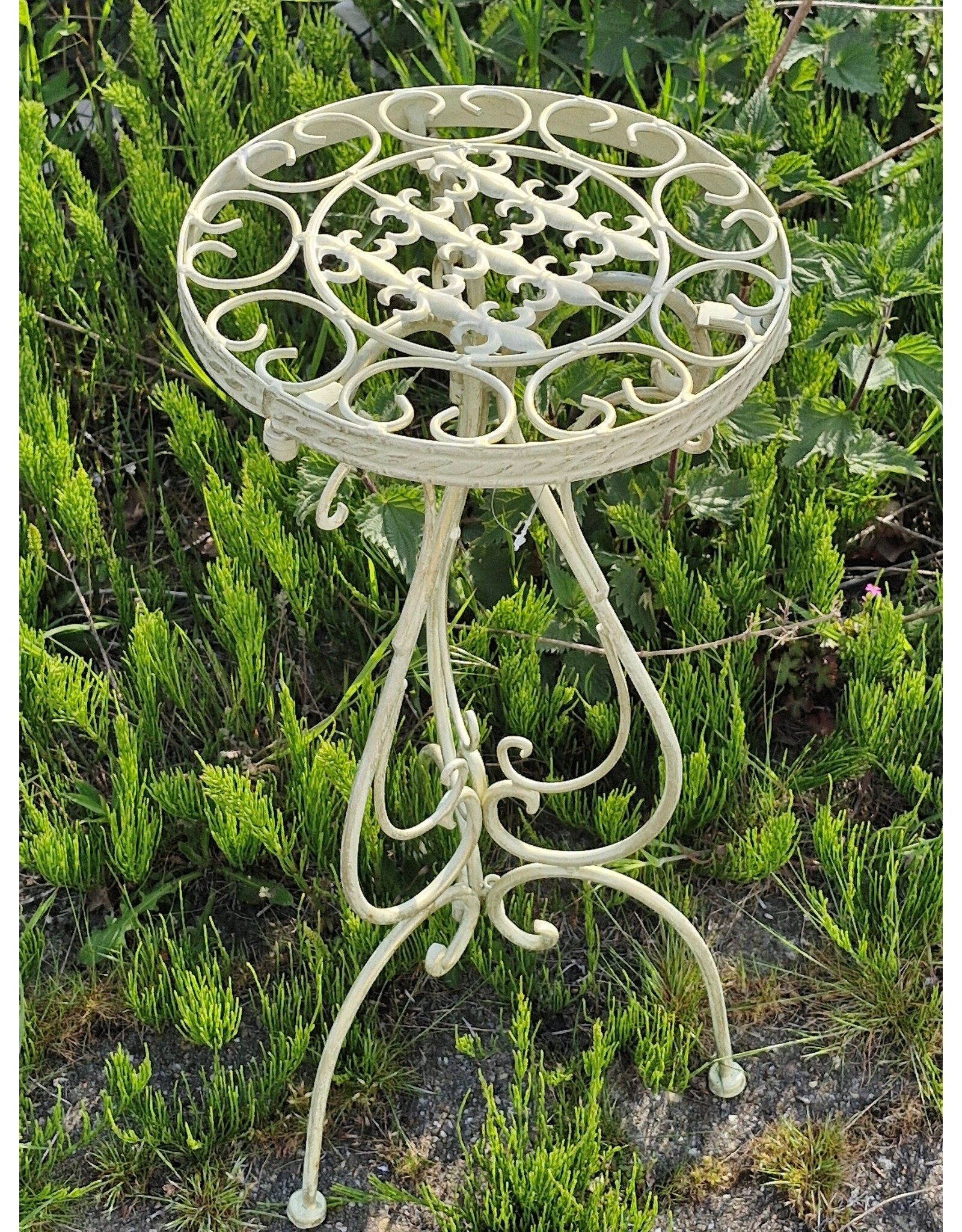 Trukado Miscellaneous - IJzeren Vintage Plantentafeltje vintage wit-goud