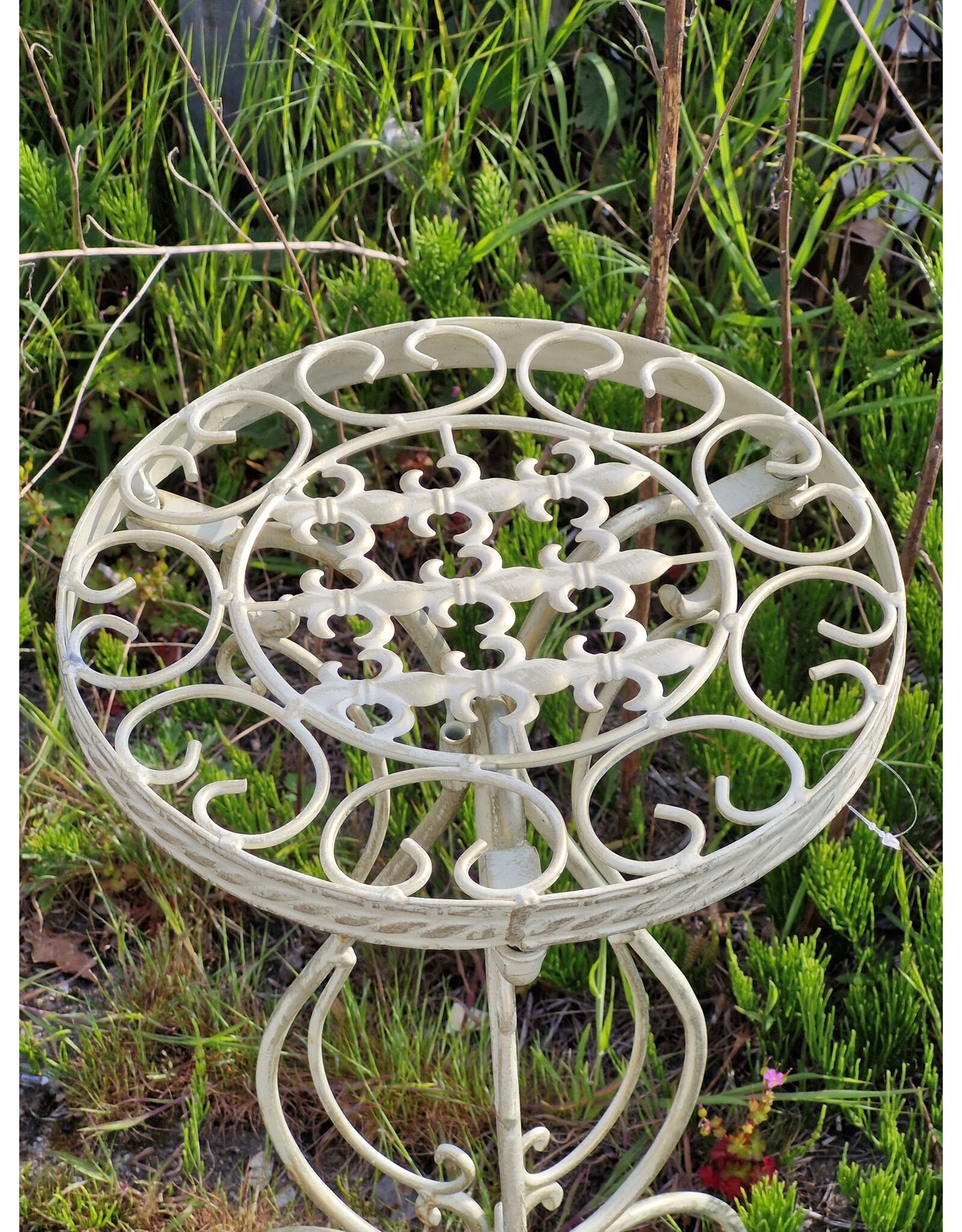 Trukado Miscellaneous - IJzeren Vintage Plantentafeltje vintage wit-goud