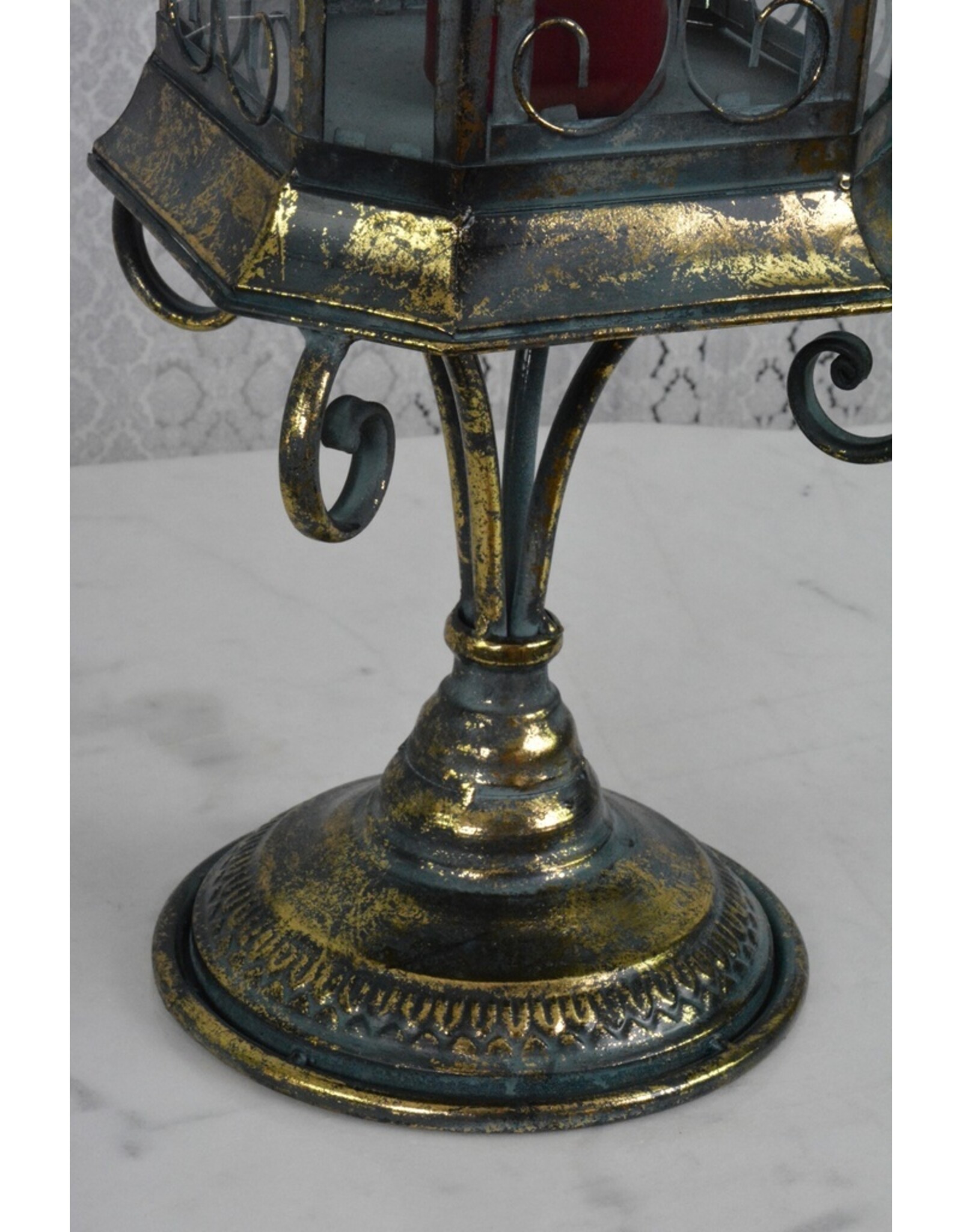 Trukado Miscellaneous - Tinnen Lantaarn Rococo Stijl 86,5cm