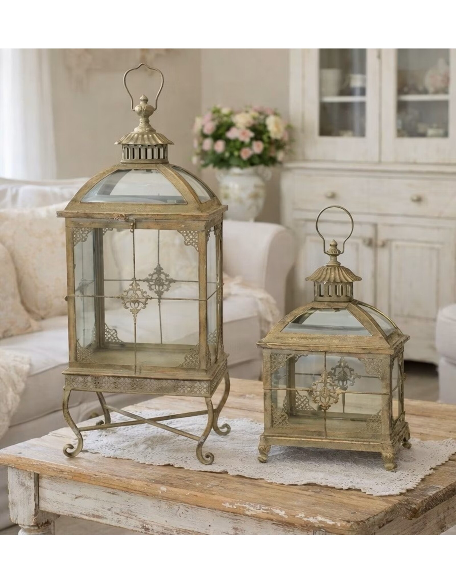 JB Miscellaneous - Set van 2 Victoriaanse Lantaarns op voetjes