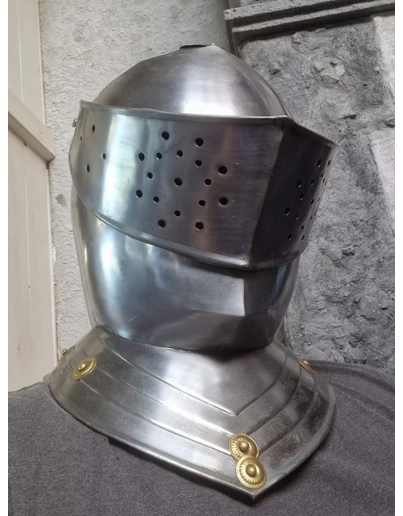 Trukado Miscellaneous - Middeleeuwse Ridderhelm Draagbare metalen replica