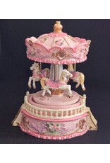 Trukado Giftware & Lifestyle - Music box Vintage Carousel Pink (small)