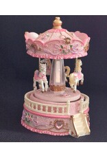 Trukado Giftware & Lifestyle - Music box Vintage Carousel Pink (small)