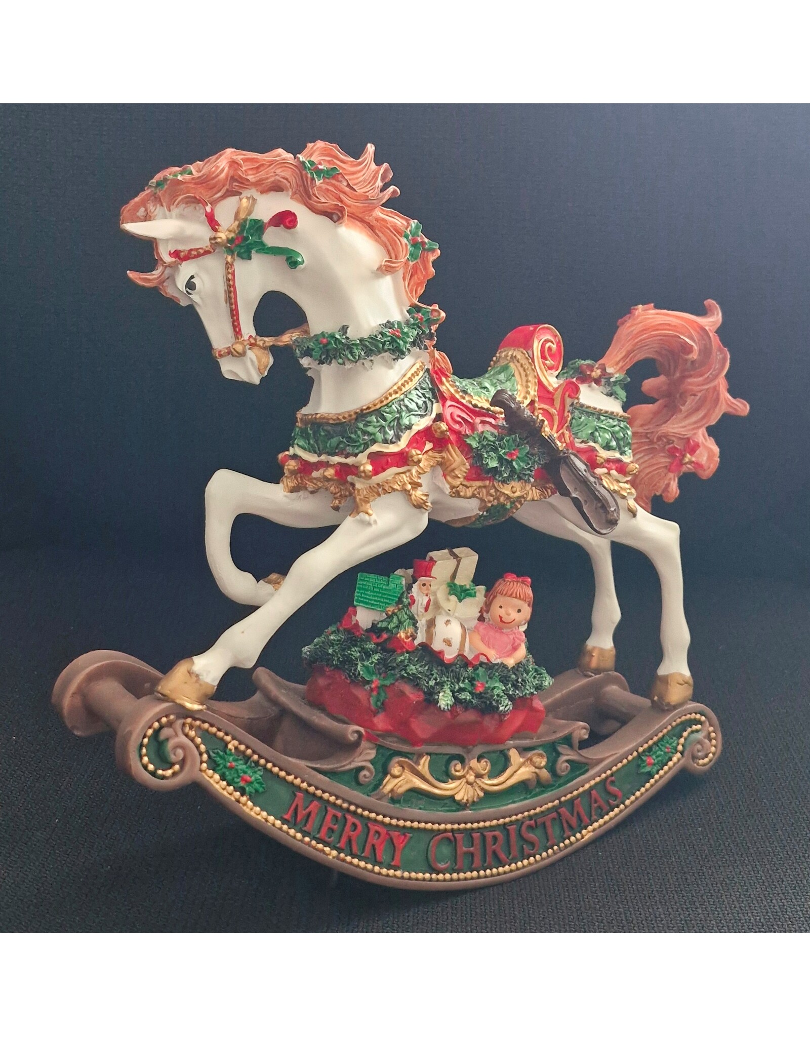 Trukado Giftware & Lifestyle - Muziekdoos Vintage Kerstpaard Speeldoos