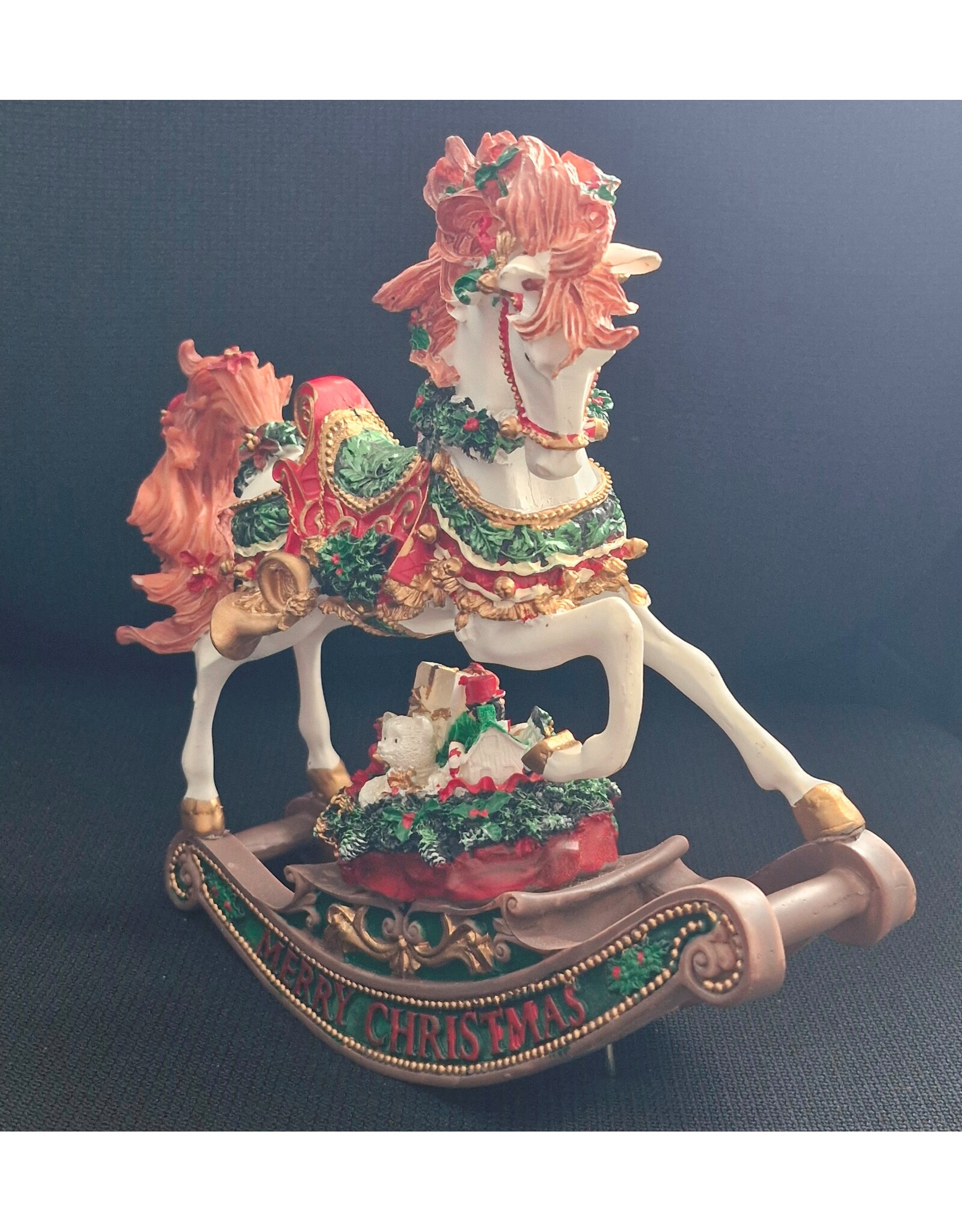 Trukado Giftware & Lifestyle - Muziekdoos Vintage Kerstpaard Speeldoos