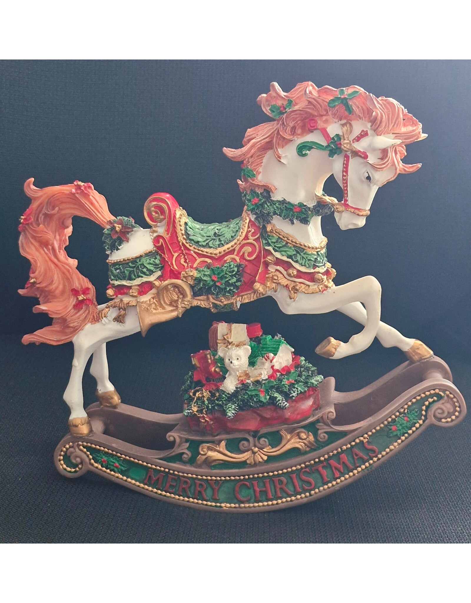 Trukado Giftware & Lifestyle - Muziekdoos Vintage Kerstpaard Speeldoos