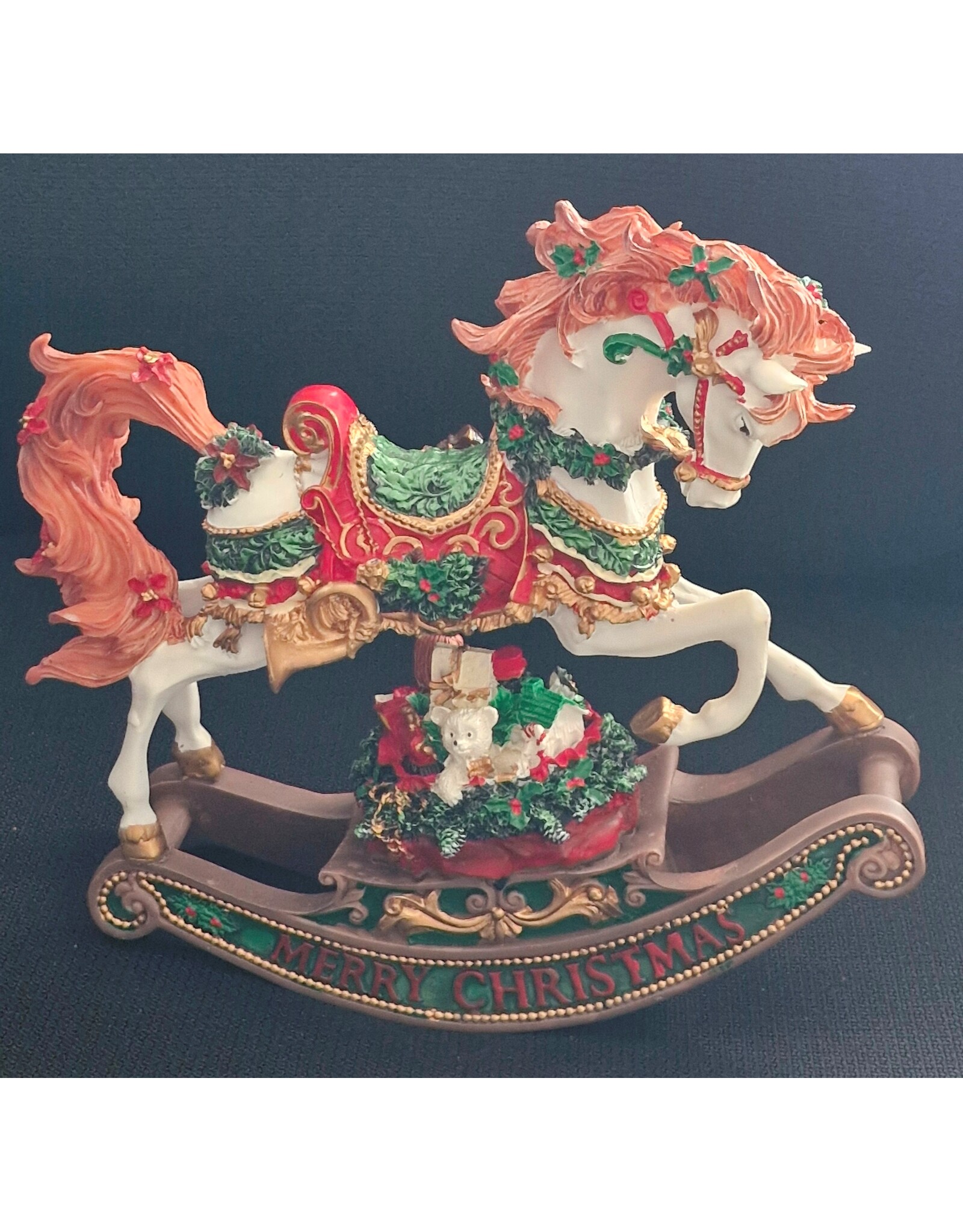 Trukado Giftware & Lifestyle - Muziekdoos Vintage Kerstpaard Speeldoos