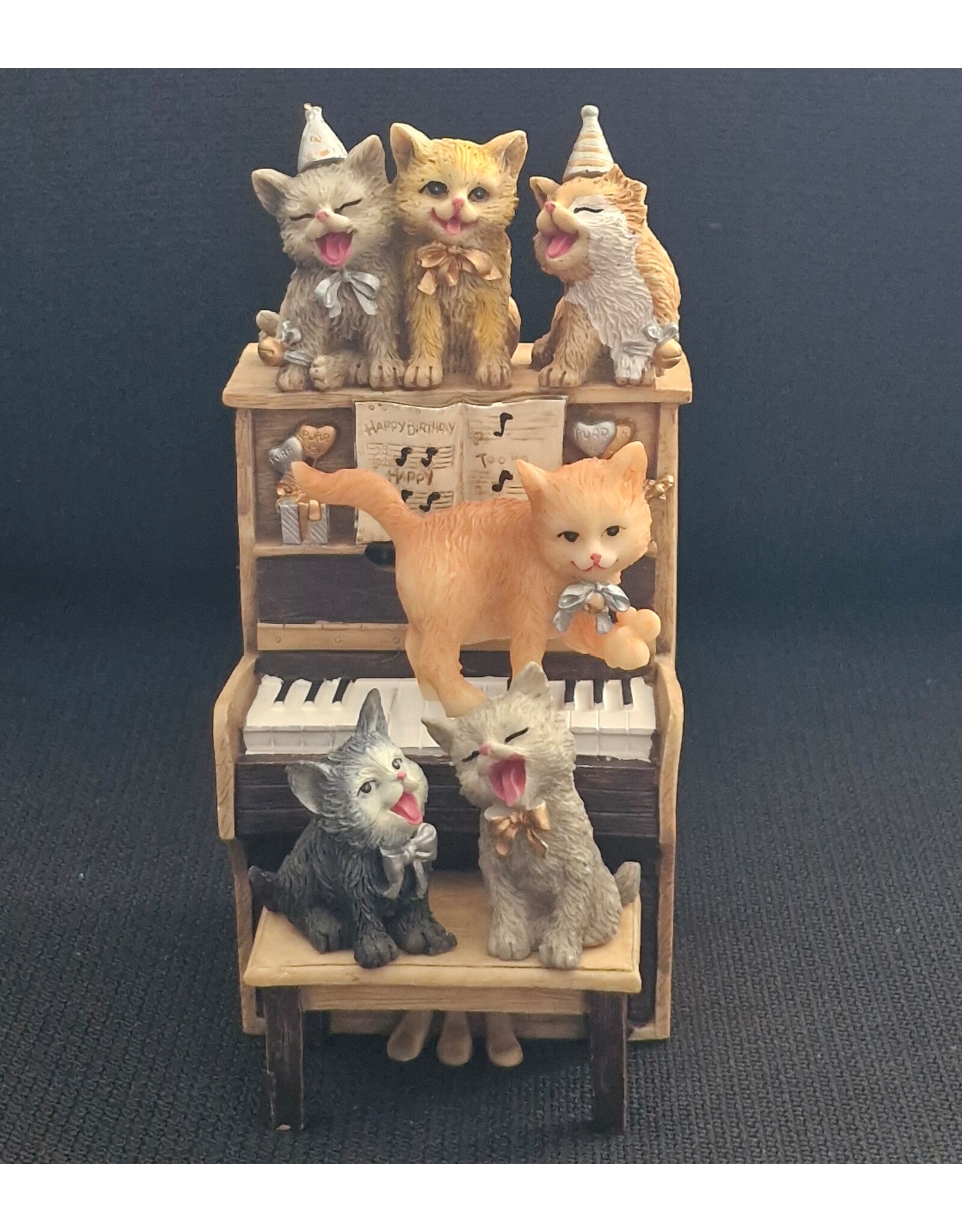 Trukado Giftware & Lifestyle - Muziekdoos Piano met Kittens Speeldoos