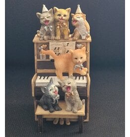 Trukado Muziekdoos Piano met Kittens Speeldoos