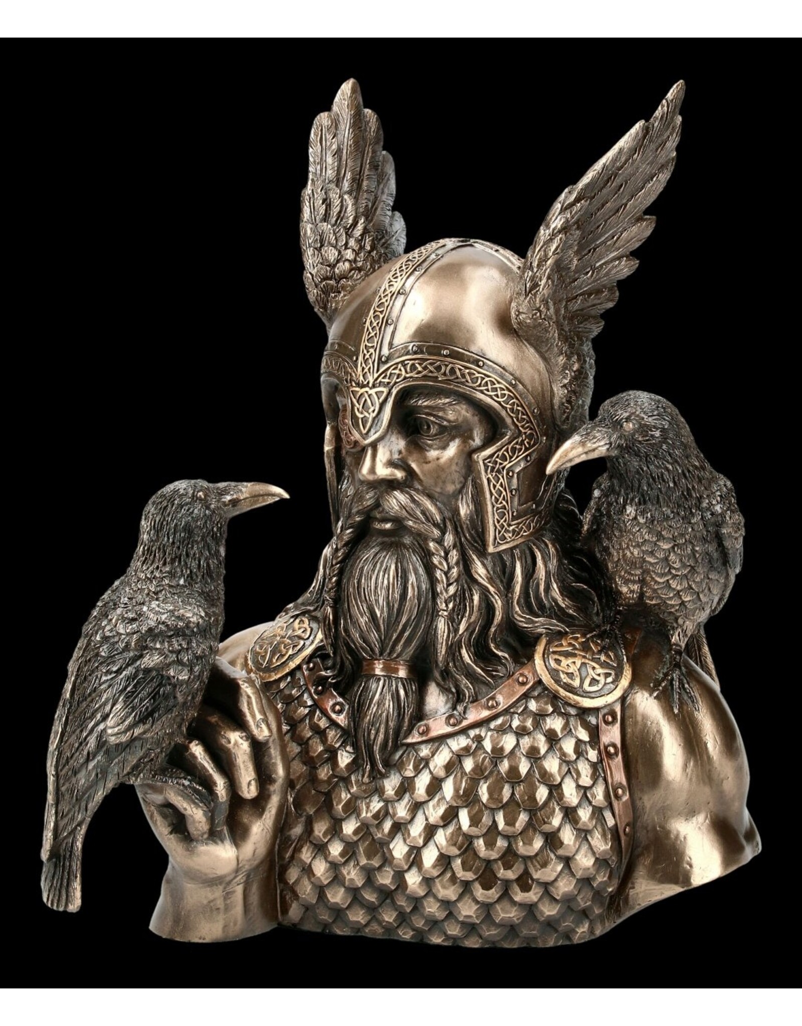 Veronese Design Giftware Figurines Collectables - Odin's Messengers - Odin bust 23cm