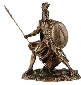 Veronese Design Leonidas Holding a Spear statue Veronese Design 19cm