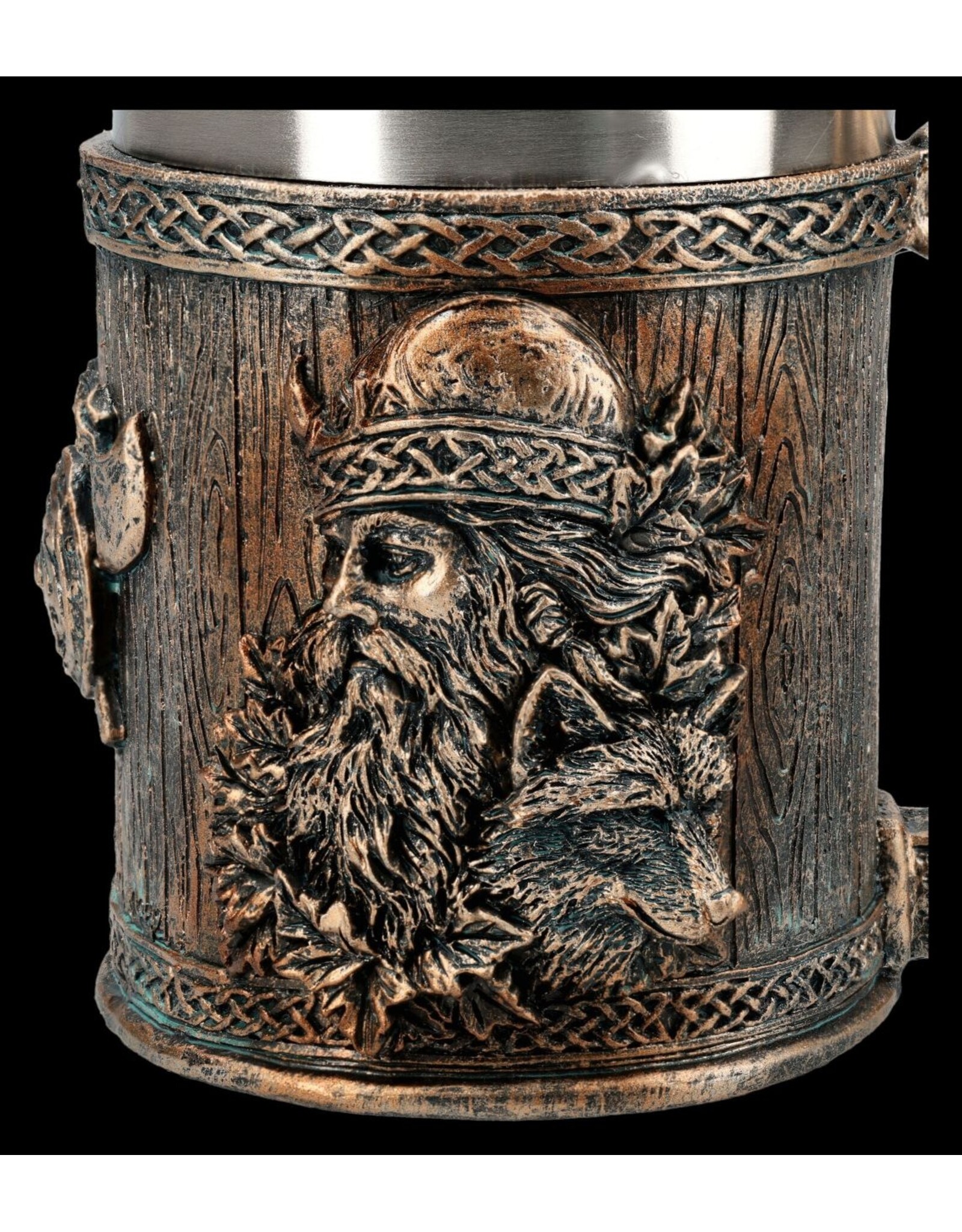 VG Drinkware - Vikingkroes met Vikinghoofd en gekruiste aksen
