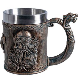 VG Viking jug with a Viking head and crossed axes