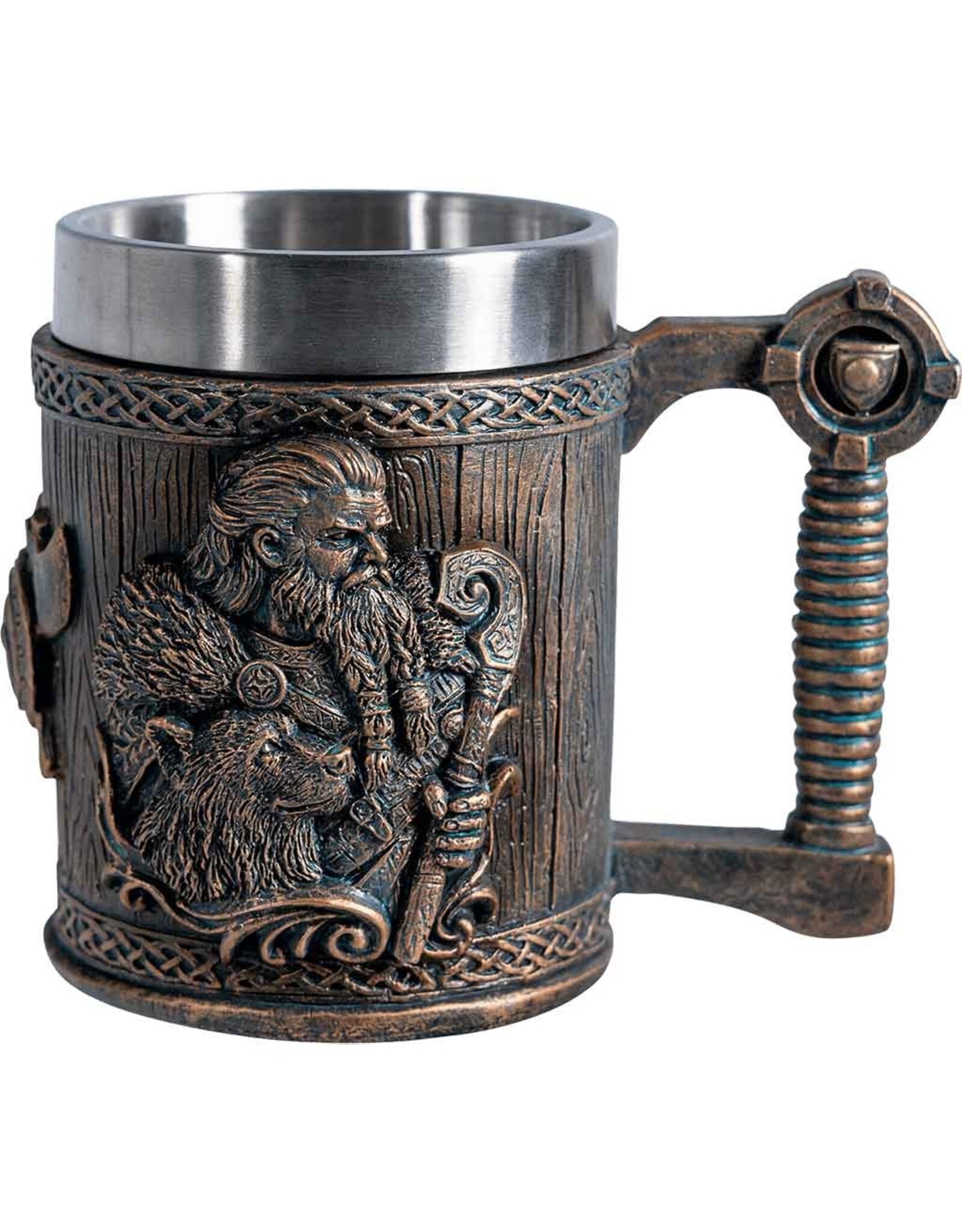 VG Drinkware - Viking jug Viking with Wolf