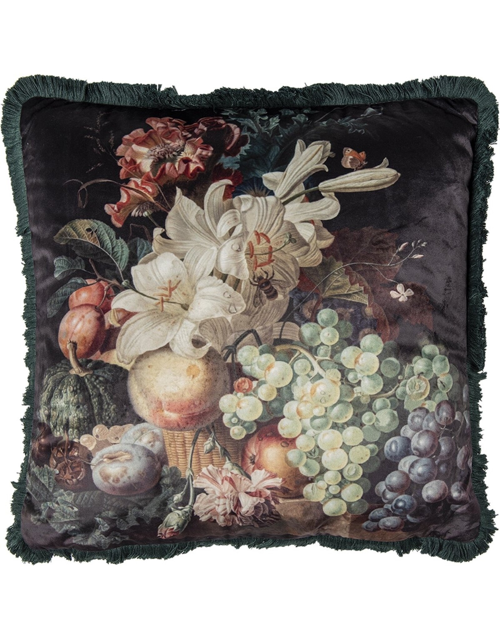 C&E Miscellaneous - Sierkussen Stilleven Bloemen en Fruit 45x45 cm