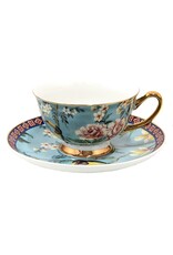 C&E Giftware & Lifestyle - Kop & Schotel met Toekan en Bloemen - porselein
