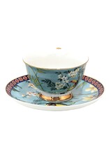 C&E Giftware & Lifestyle - Kop & Schotel met Toekan en Bloemen - porselein