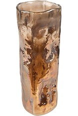 Clayre & Eef Giftware & Lifestyle -  Organic-Shaped Glass Vase  Smoked Glass, Brown Bronze