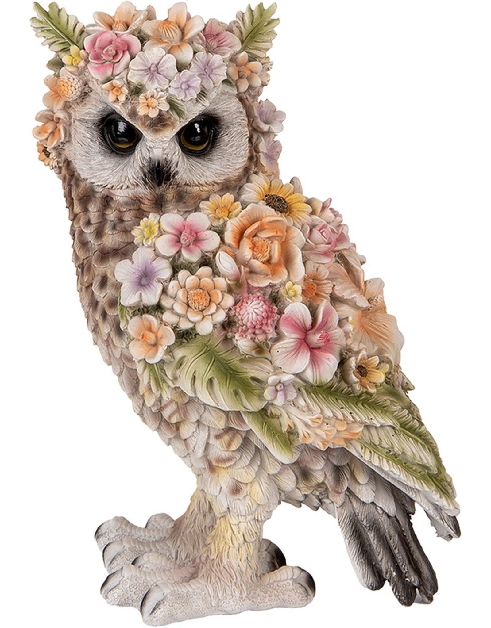 Trukado Giftware & Lifestyle - Uil Flower Power  Bloemen Uil beeldje