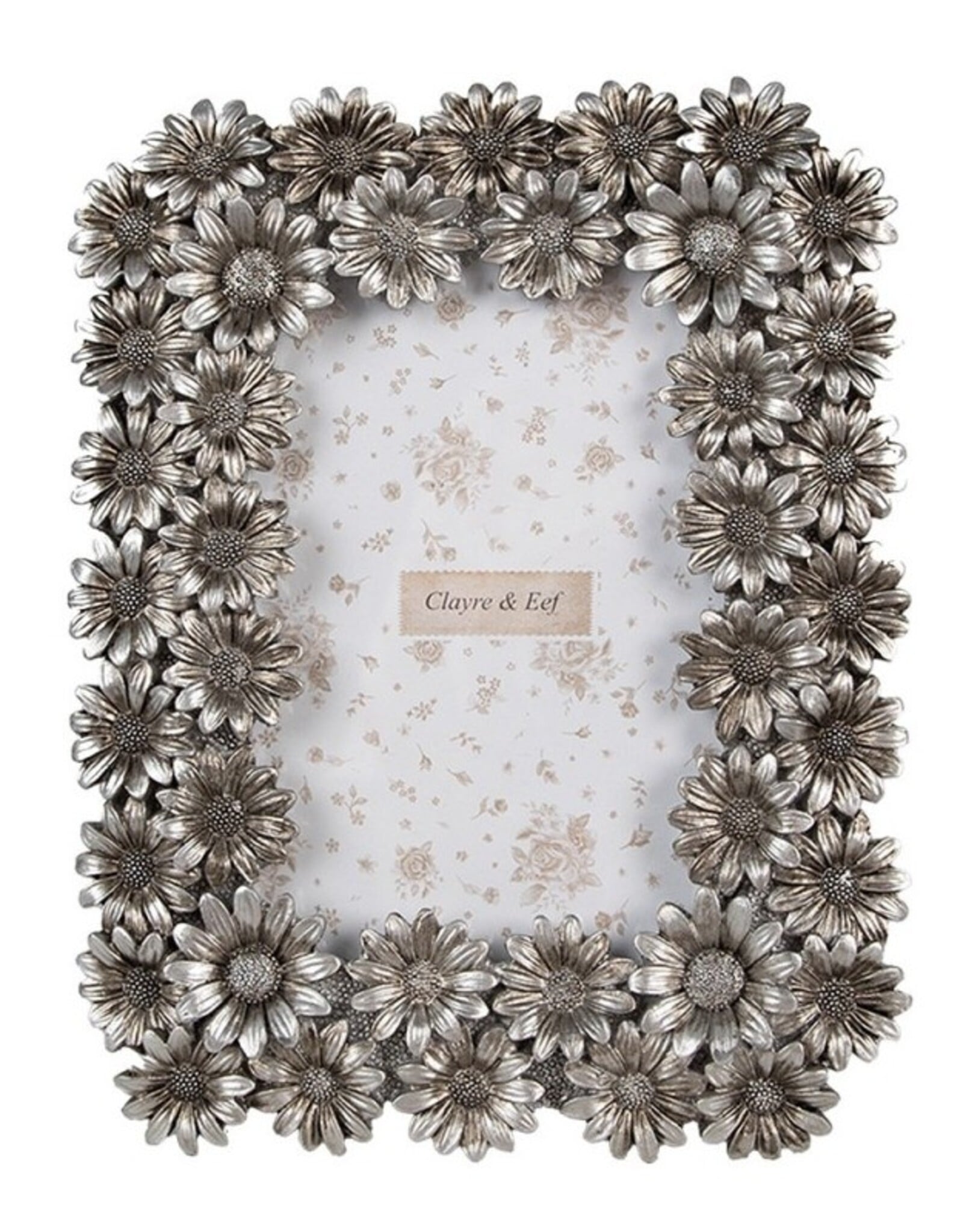 C&E Miscellaneous - Photo frame Daisies silver-coloured, 17 x 21 cm