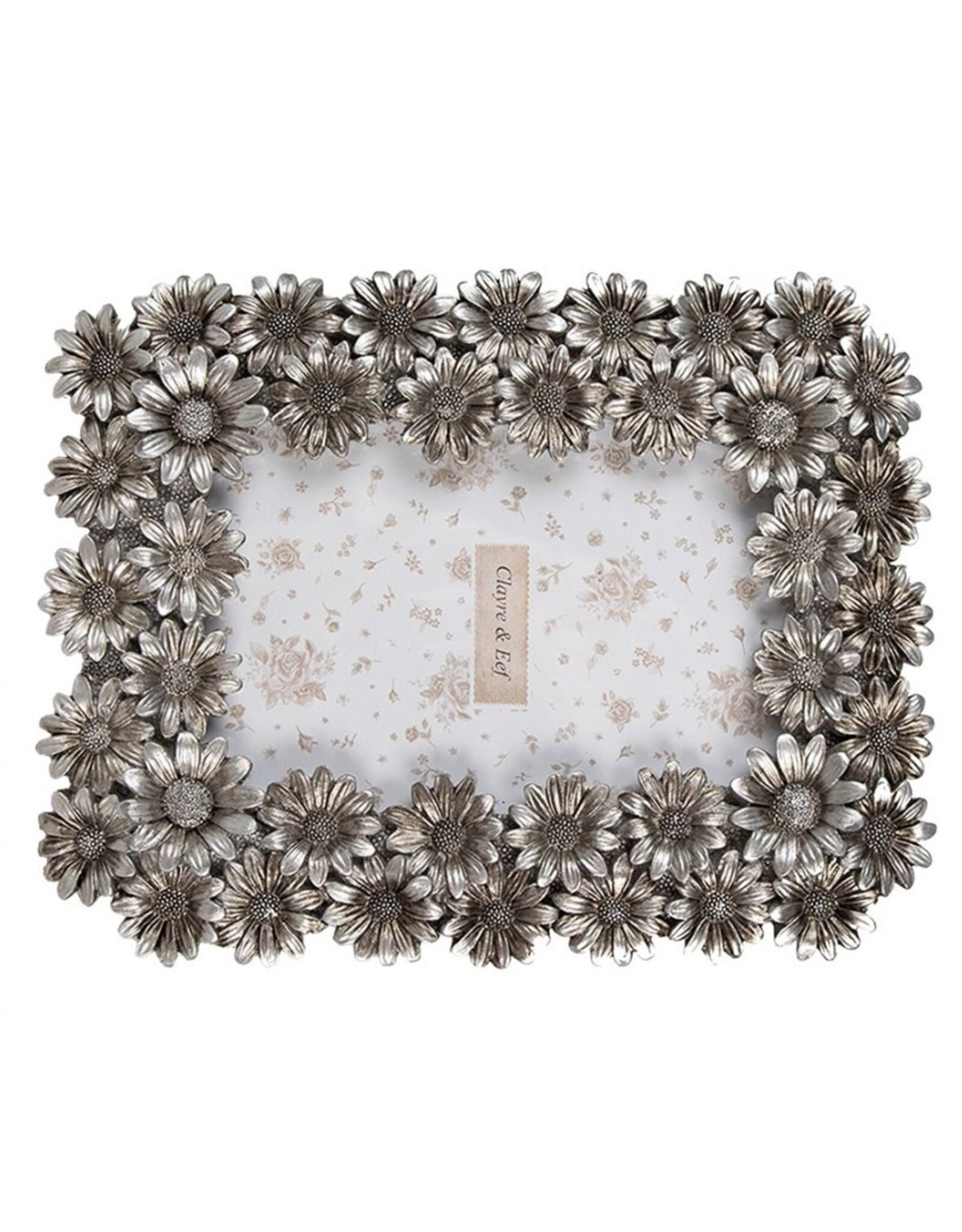 C&E Miscellaneous - Photo frame Daisies silver-coloured, 17 x 21 cm