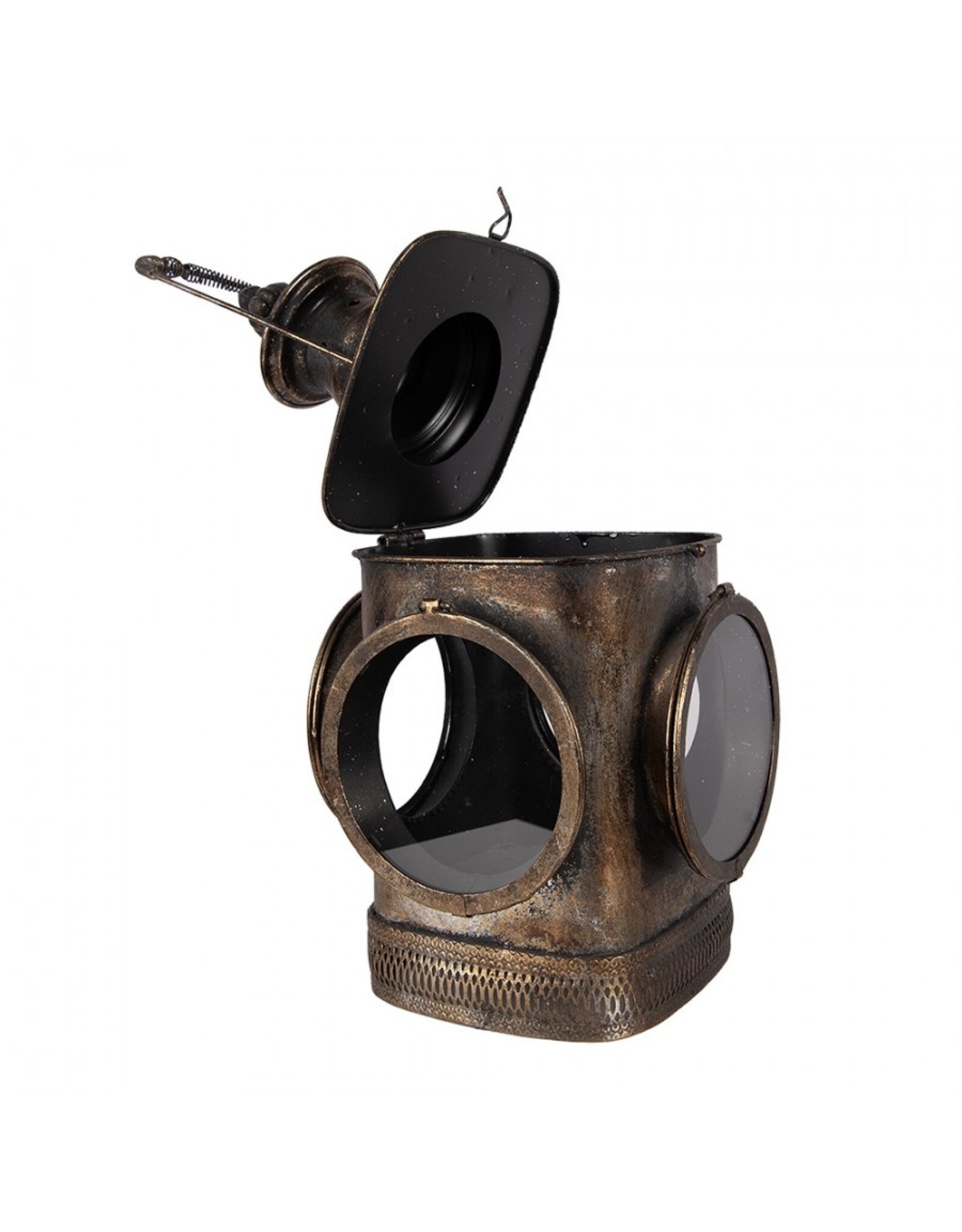 Clayre & Eef Miscellaneous - Locomotive Lantern Industrial Style 48cm