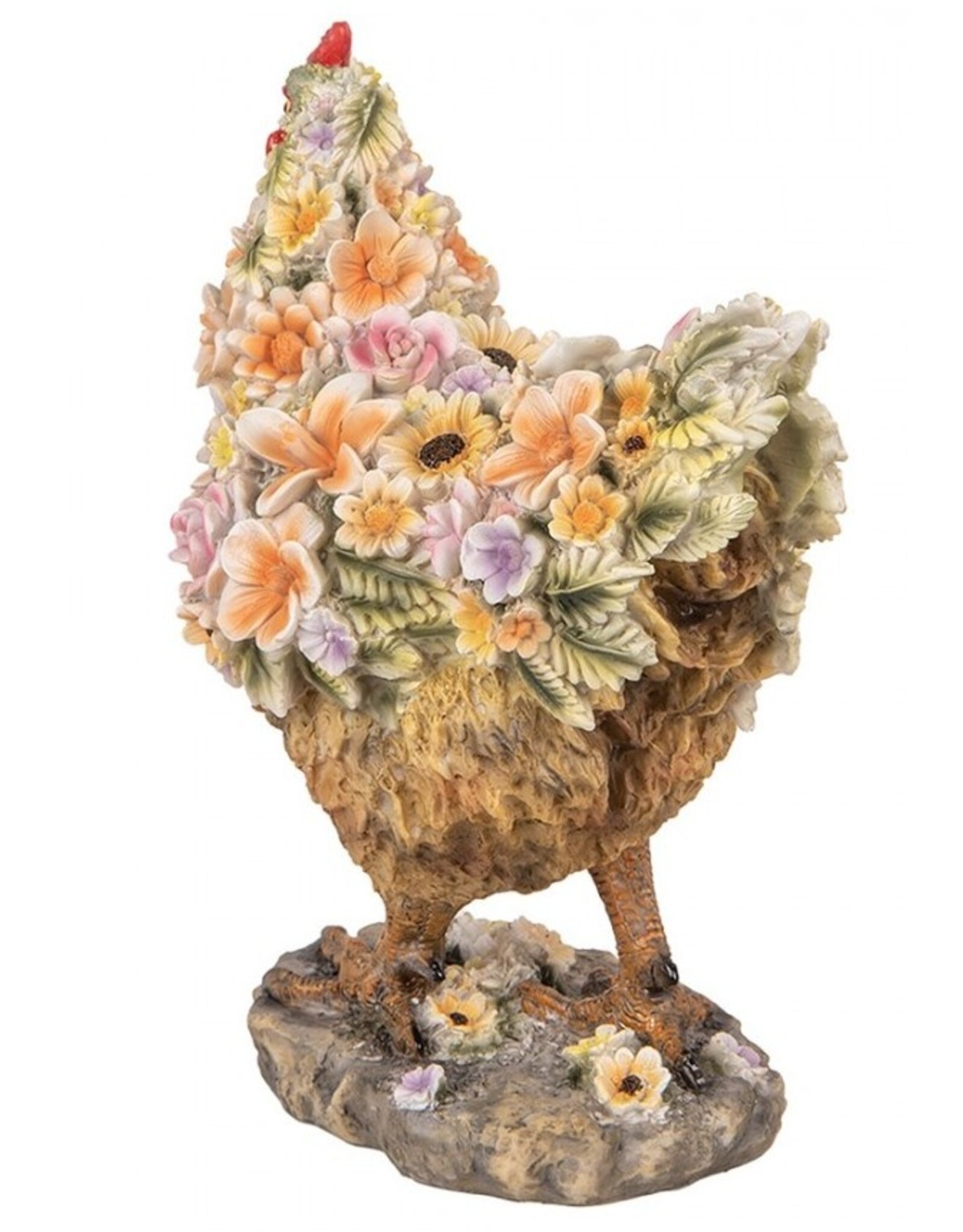 Clayre & Eef Giftware & Lifestyle - Kip met Bloemenmotief beeld