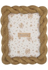 Clayre & Eef Miscellaneous - Fotolijst met Touwmotief goudkleurig