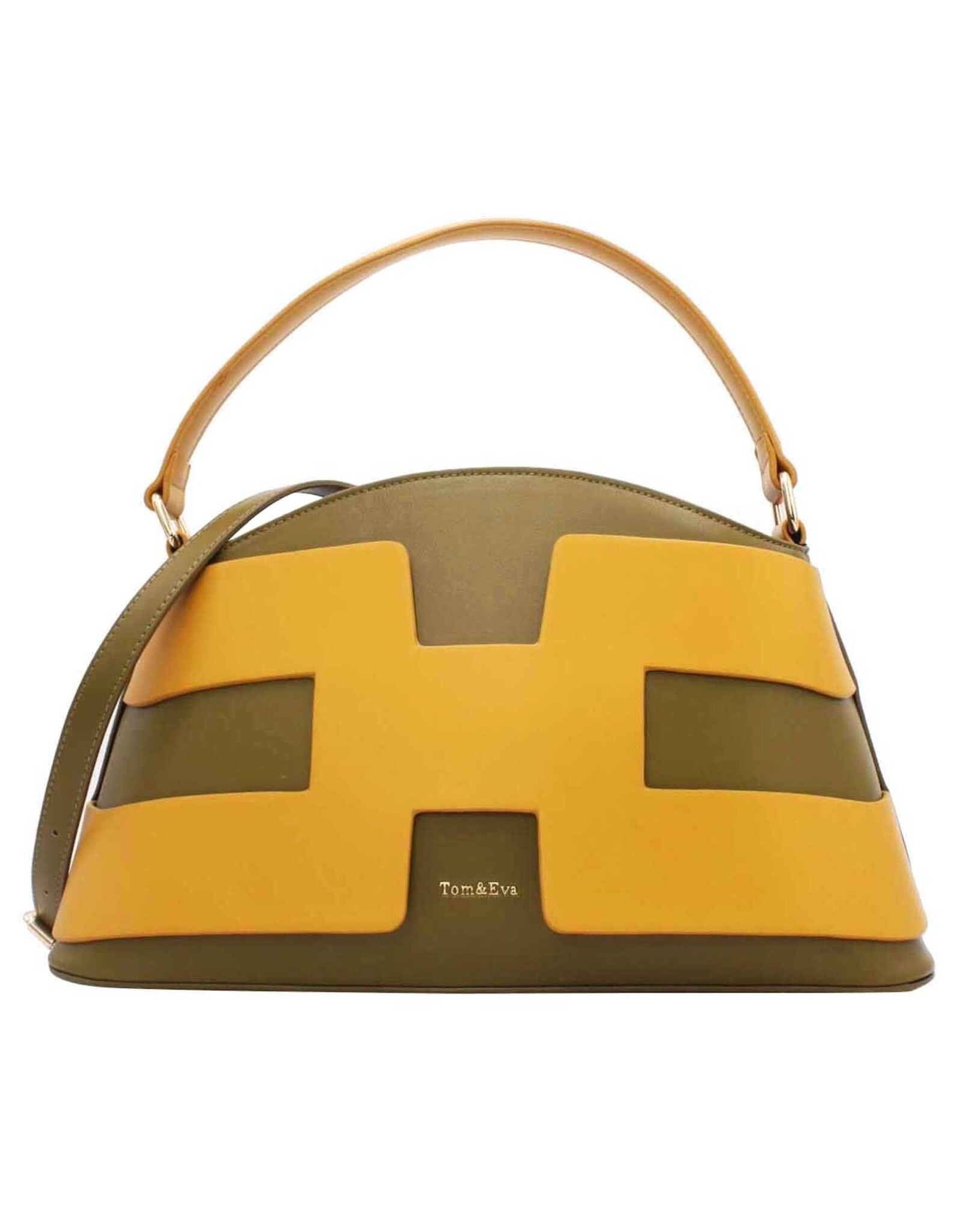 Tom & Eva Modieus - Tom & Eva Design Handtas Olijfgroen-Geel